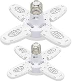 GoolRC 2PC LED Garage Lights- Dimmable Garage Lights Ceiling, 38W 6000LM 6500K E27/B22 LED Garage Ce