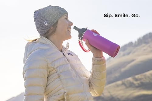 Image of HYDRO CELL Stainless Steel Insulated Water Bottle with Straw - For Cold & Hot Drinks - Metal Vacuum Flask with Screw Cap and Modern Leakproof Sport Thermos for Adults (Fuchsia 24oz)
