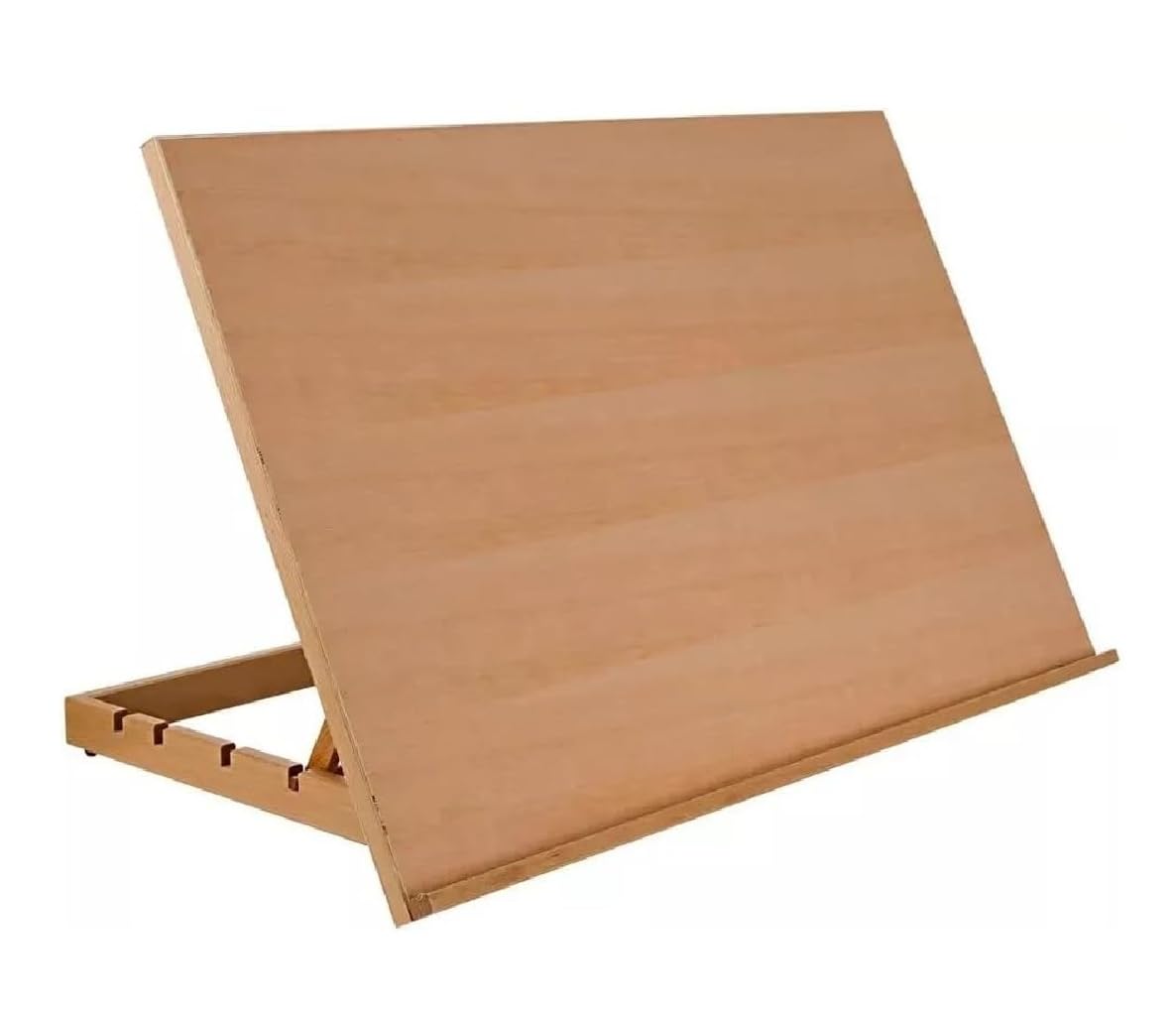 Adjustable Wooden Drawing Board Large Natural Wood Sketching Canvas Table Portable Desktop Workstation Wooden Artist Table Top Drawing Board Stand for Watercolor Oil Painting Art Supplies Camping 76cm