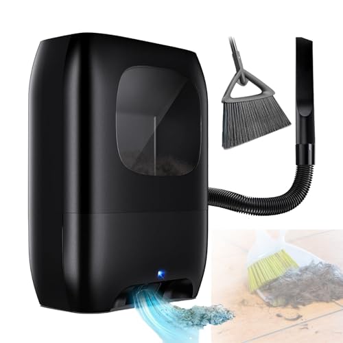 Poubelle éLectrique Barbershop, Aspirateur Stationnaire Sans Contact Avec RéServoir De PoussièRe De 7 L Et Buse, Aspirateur De Salon De Coiffure Pour Balayer Les Poils D'Animaux De Salon