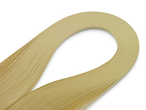 WEBandBUY Quilling Papierstreifen 120 Stück 390mm lang 3mm breit Elfenbein