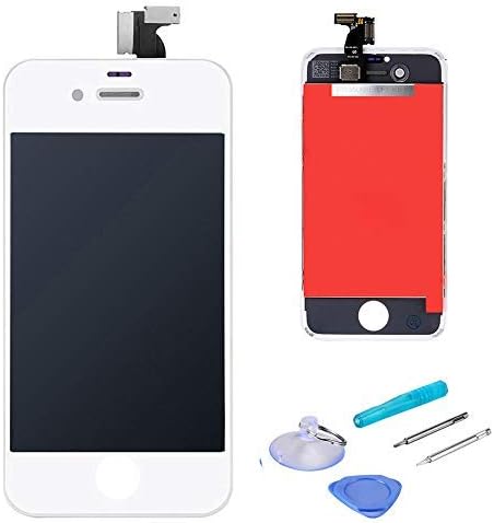 LCD Touch Screen Digitizer Display Replacement Assembly with Repair Tool for iPhone 4S-White