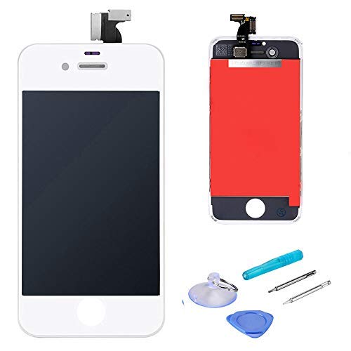 LCD Touch Screen Digitizer Display Replacement Assembly with Repair Tool for iPhone 4S-White