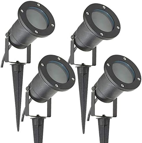 4 Pack GU10 Outdoor Garden Spike Ground Mount or Watt Light IP65 ...