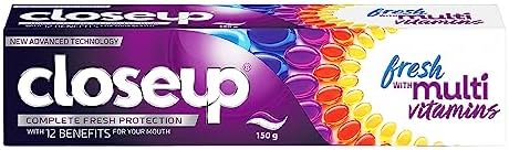 Close Up Complete Fresh Protection Toothpaste| From India's No.1 Gel Toothpaste| With Multi-Vitamin Formula, Bad Breath Treatment 150 G, 1 Count