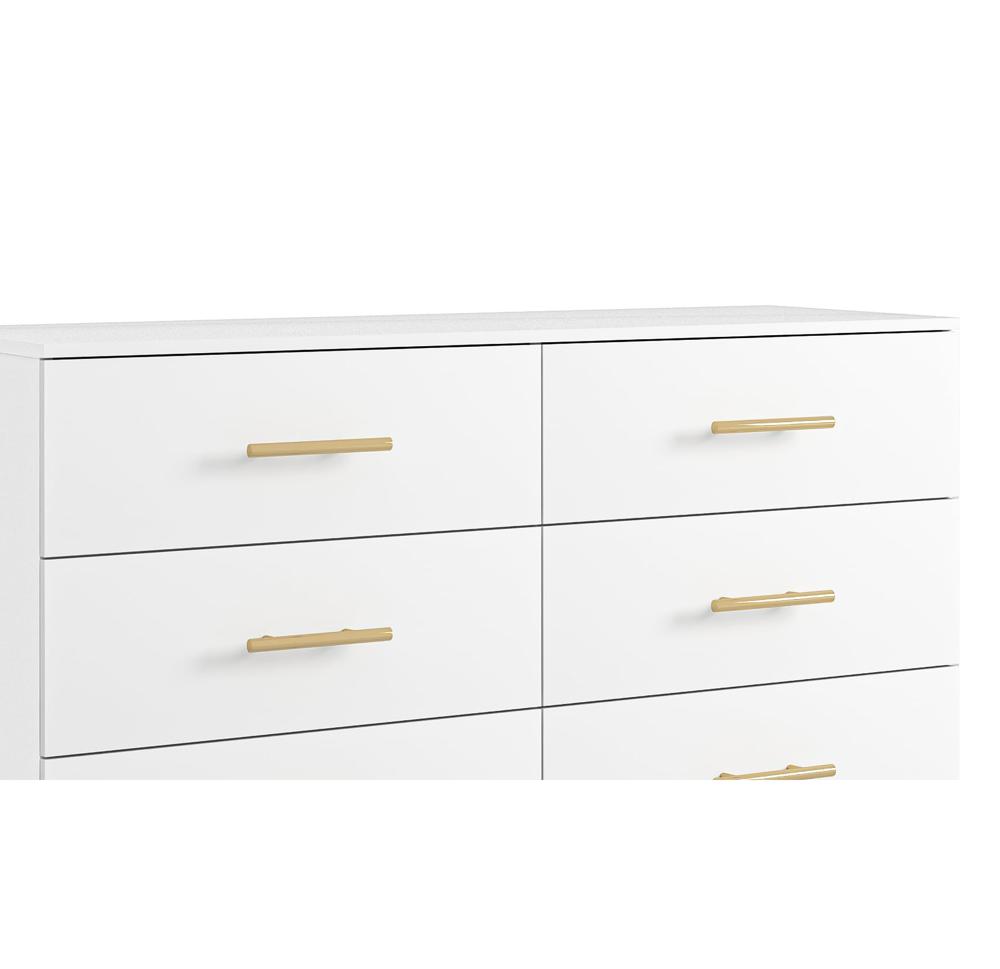 slim fit dress slacks Darlington 6 Drawer Dresser Warm White main image 1