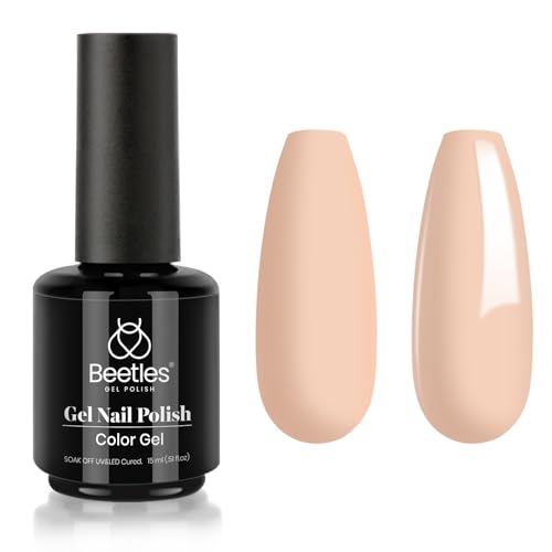 Image of Beetles 15ml Natural Gel Polish Pale Nude Color Nail Gel Pink Neutral Soak Off Uv LED Nail Lamp All Season Nail Art Design Manicure Salon DIY Salon