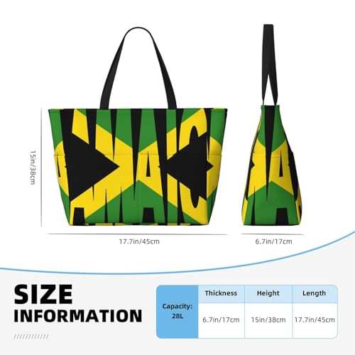 Antigua Barbuda Flag Women Large Beach Bag Travel Weekender Foldable Tote Bag for Pool Beach Vacation Gym4
