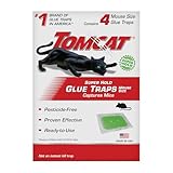 Tomcat Super Hold Glue Traps Mouse Size, Contains 4 Mouse Size Glue Traps - Captures Mice - Also Used for Cockroaches, Scorpions, Spiders and Many Other Pests