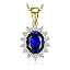 B-Yellow Gold Plated-sapphire