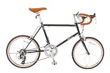 ロードバイク 20インチ 小径車 14段変速 SHIMANO シマノ ドロップハンドル ミニベロ 自転車 軽量 アルミリム 通勤 通学 街乗り サイクリング 前輪クイックリリース 仏式バルブ メンズ レディース YS-SWRD2014 スピードワールド(SPEED WORLD) (ブラック)