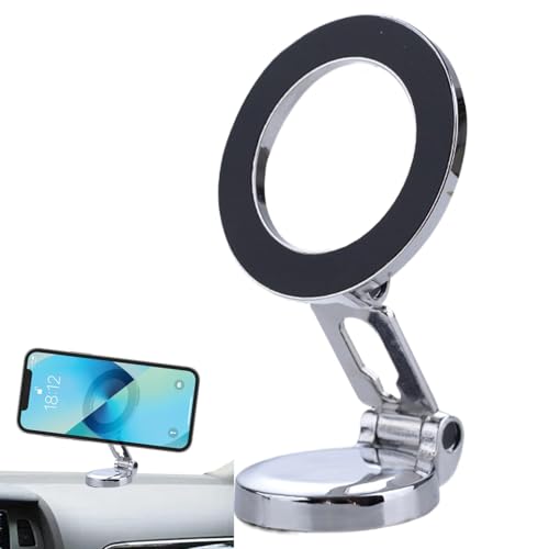 Soporte magnético para coche, soporte magnético para teléfono móvil, soporte magnético plegable para el salpicadero del coche, rotación de 360 grados, soporte GPS ajustable