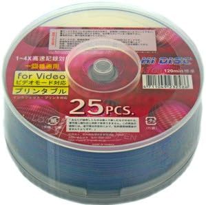 Amazon.co.jp: HI-DISC アナログ録画用DVD-R 25枚 DVD-R120 4XPW 25PS : パソコン・周辺機器