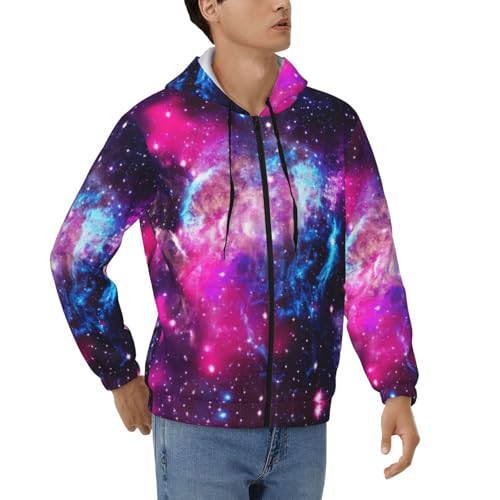 Sweat à capuche galaxie pour homme : un vêtement chaud et décontracté à cordon ajustable