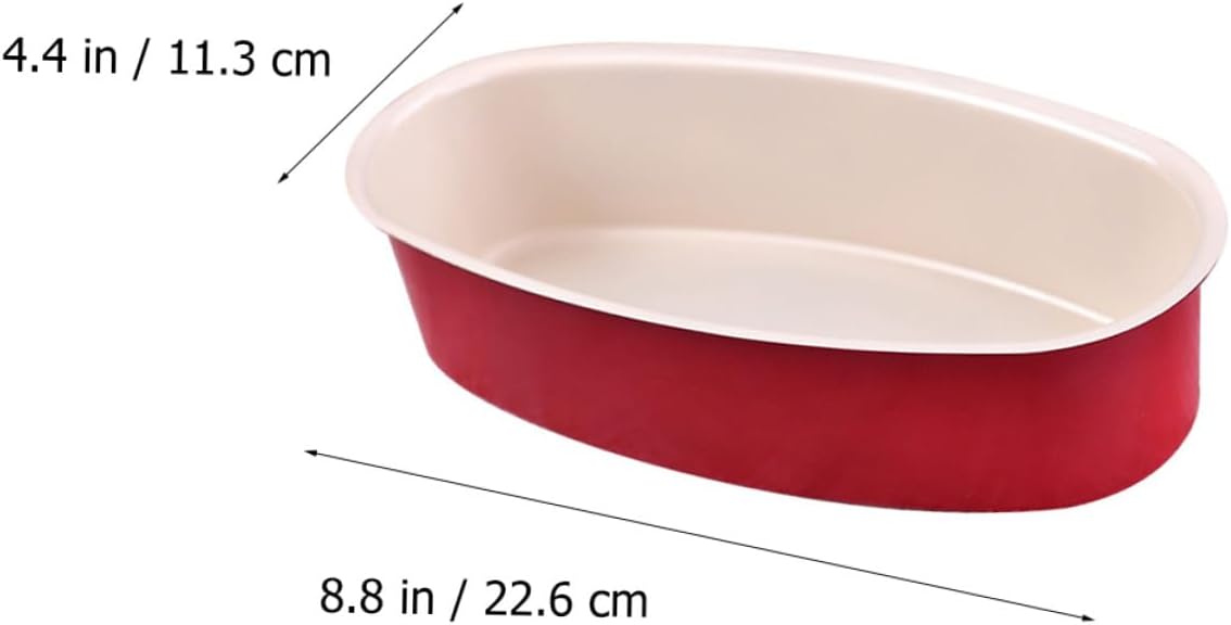Ipetboom Non-stick Oval Bread Mold Carbon Steel Baking Tool for Cheese and Cake High Temperature Resistant Bakeware for DIY Baking