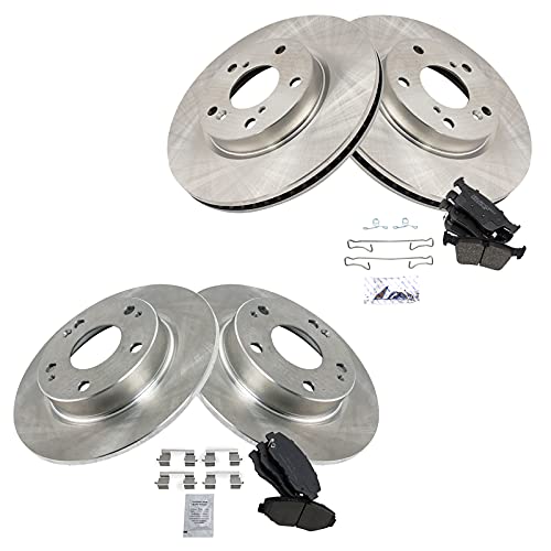 TRQ Front and Rear Brake Pad & Rotor Kit Brake ...