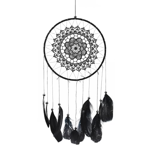 Auptiz Attrape Reve pour la chambre à coucher, Attrape RêVes Fait à la Main, Capteur de Rêves avec Plumes et Perles, suspendu pour Maison Chambre Coucher...
