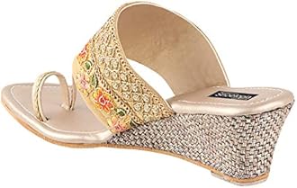 Shoetopia Women's & Girl's Woven Design Wedges Heels