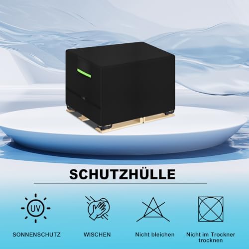 GJMZTQG Europalettenabdeckung,Palettenschutzhülle Abdeckung für Paletten und Gitterboxen,600D,Wasserdicht UV-Beständiges,130 * 90 * 65CM (65,Schwarz)