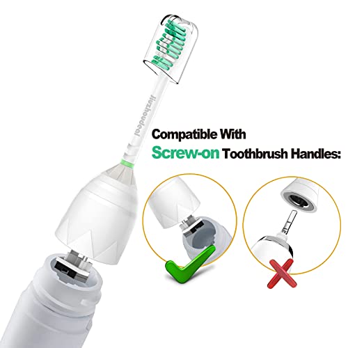 Jiuzhoudeal Replacement Toothbrush Heads For Philips Sonicare E-Series, Compatible With Sonicare Essence, Elite, Advance, Cleancare Screw-On Electric Toothbrush Hx7022/66, 6 Pack #TOP4