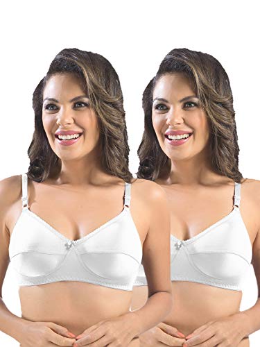 Image of SONARI Womens Cotton Everyday Bra | Non Padded, Wire Free, Comfortable Bra with Seamed Cups | Medium Coverage, Hook and Eye Closure for Everyday Wear | Adjustable Strap for a Customized Fit - Loreal