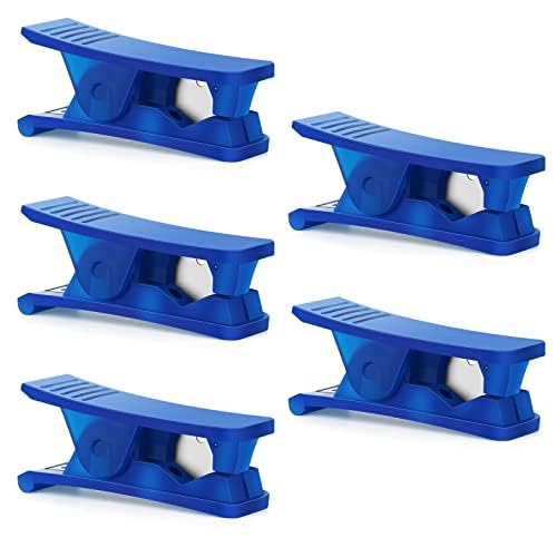 ERGAOBOY 5 Pcs Plastic Blue Pneumatic Tube Cutter, Suitable for Cutting Nylon PVC Pu Tubing Tube Cutting Tool, Cut Up to 19MM OD Tubing