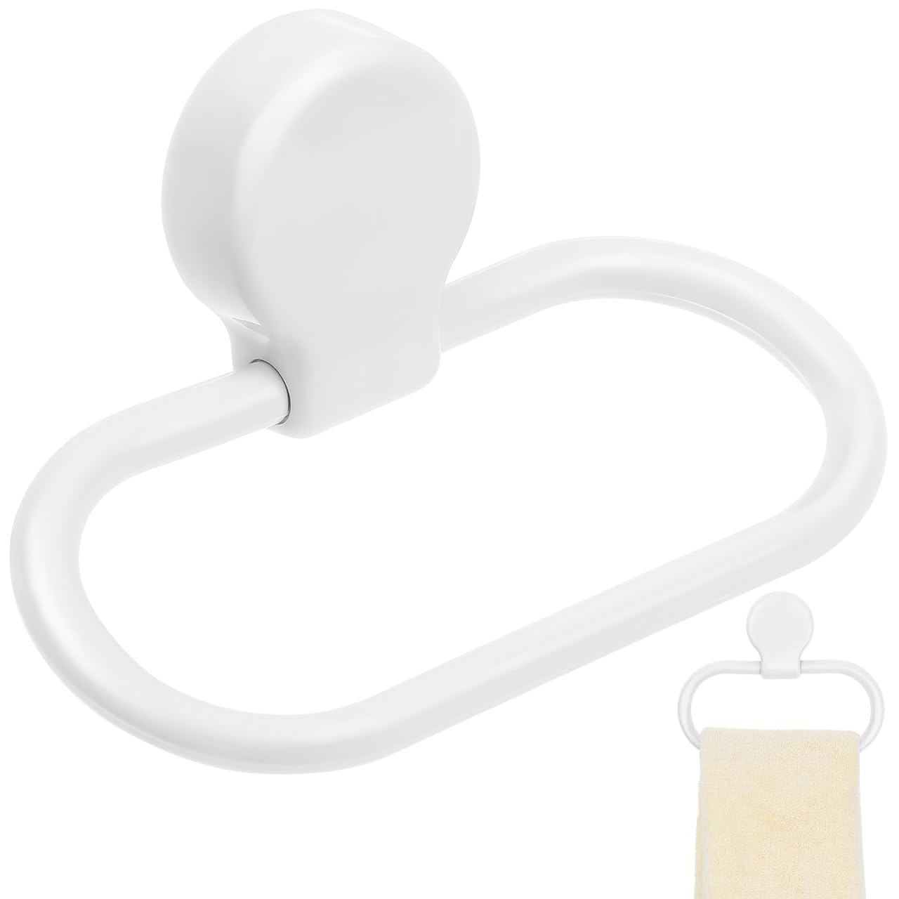 Healvian Self Adhesive Towel Ring, No Drilling Hand Towel Holder for Bathroom