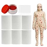 30 Yards 6 Rolls Halloween Mummy Bandage Wrap Cloth with Fake Blood Power, Halloween Mummy Gauze Costumes Accessories for Adult, Halloween Scary Party Props Cosplay Vampire Zombie Makeup Accessories