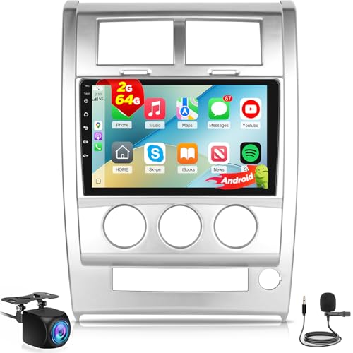 [2G+64G] �J�[���W�I Jeep Liberty 2008 2009 2010 2011 2012�AAndroid 10�C���` �^�b�`�X�N���[�����o�e�B�X�e���I�ACarplay/Android�I�[�g/EQ�I�[�f�B�I/SWC/Bluetooth�B
