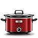 Crock-Pot Olla de cocción lenta manual para preparar multitud de recetas | 3,5 L | Acero Inoxidable, Rojo [SCV400RD-050]