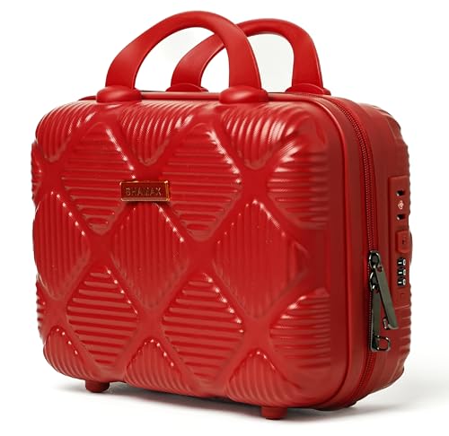Image of SHAMAX Makeup Organizer Vanity Box for Women Bridal Vanity Case Gift for Women (Red)