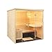 Produktbild Sauna mit Glasfront Massivholz 208 x 206 x 204 cm Blockbohle 40 mm
