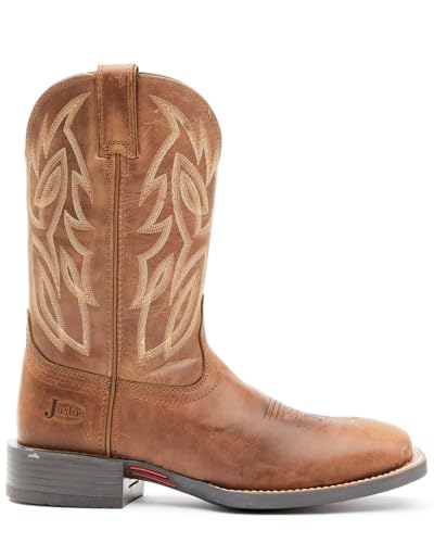 Justin Men's Dusky Canter Cowhide Leather Western Boot Broad Square Toe - SE7510 7 D(M) US2