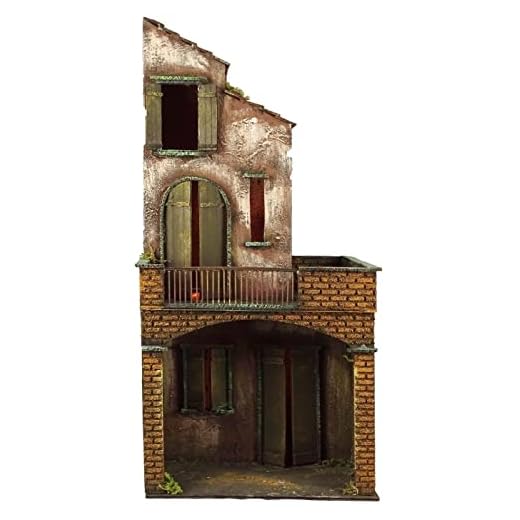 Originale Casa Grande en Dos Niveles con luz. Cm. 30 x cm. 25 x cm. 64 Horas.