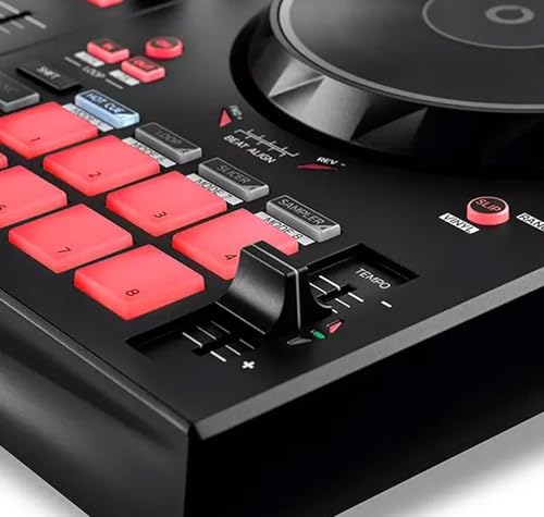 Image of Hercules DJControl Inpulse 300 MK2 2-Channel DJ Controller Bundle with Case, TRS-to-RCA Breakout Cable, and Austin Bazaar Polishing Cloth