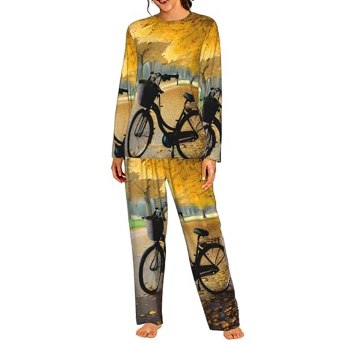 Pyjama assorti motif automne, le cadeau de nuit parfait pour femme