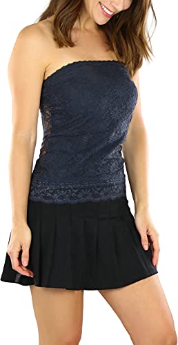 Image of ToBeInStyle Women's Cotton-Spandex Blend Stretchy Tube Top
