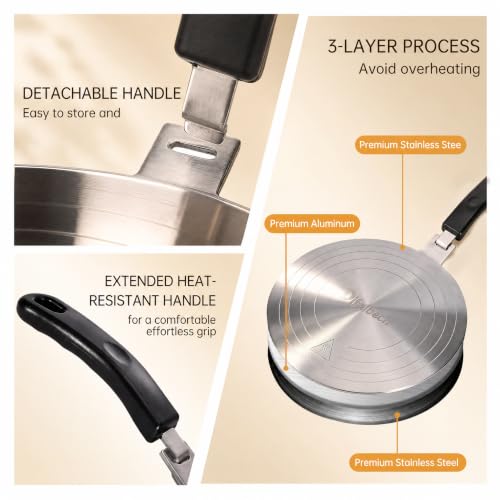Image of 5.5 INCH Stainless Steel Detachable Induction Plate Adapter for Moka Pot