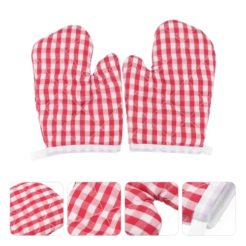 CIYODO 2Pcs Heat Resistant Oven Mitts Insulated Baking Gloves for Kitchen and Microwave Cute Safe and Comfortable for Cooking and Baking