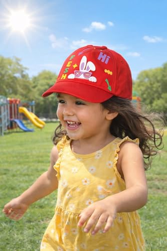 Image of PASSION PETALS Summer Dino Rockstar Baseball Cap for Kids Boys and Girls 2-4Years