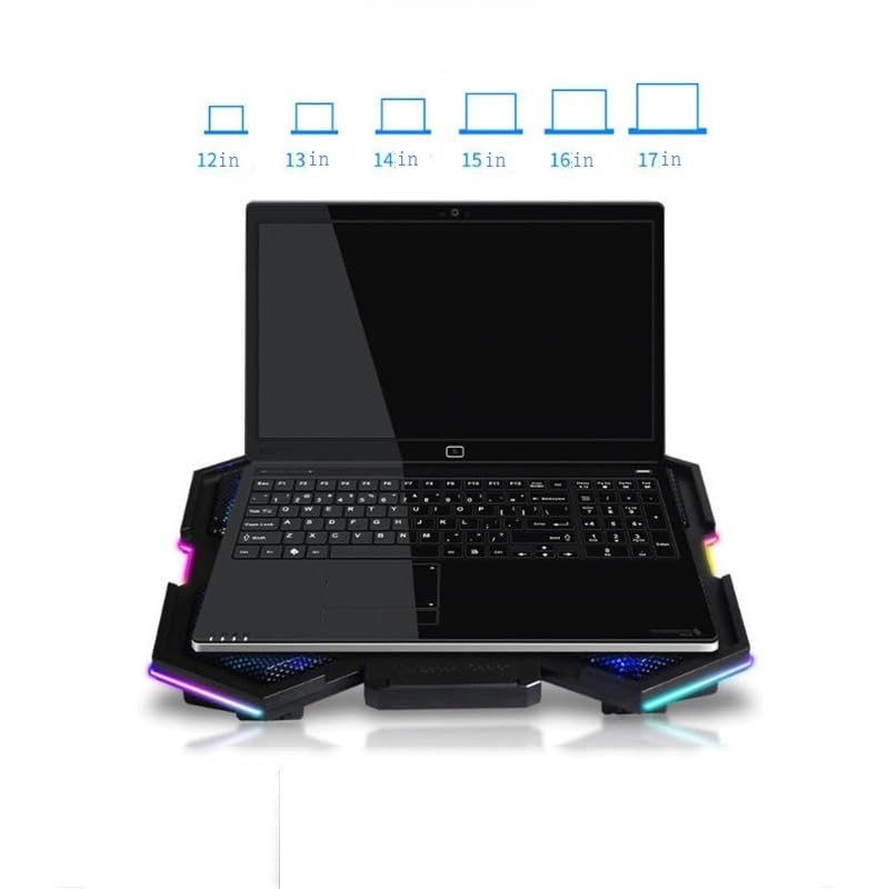 Adjustable Six Fan Desktop Quiet Laptop Cooling System