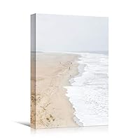 Canvas Wall Art Seashore View Beach Beach Blue Coastal Cool Photography Relax/Calm - 12x18 inches