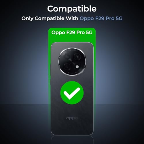 Image of A rtistque Clear Hard Transparent Acrylic Armor Anti-Drop Shockproof TPU Edge Back Cover Case for Oppo F29 Pro 5G - Black