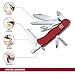 Victorinox Outrider Swiss Army Knife, 14 Function Swiss Made Pocket Knife with Large Knife, Corkscrew, Scissors and 2 Screwdrivers - Red