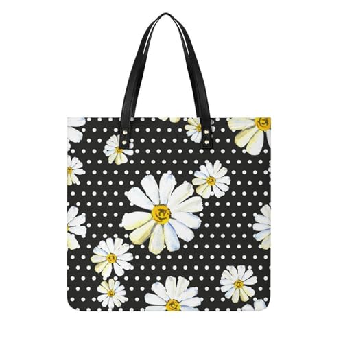 Tote bag Marguerite pour femmes en tissu robuste, le sac à main durable