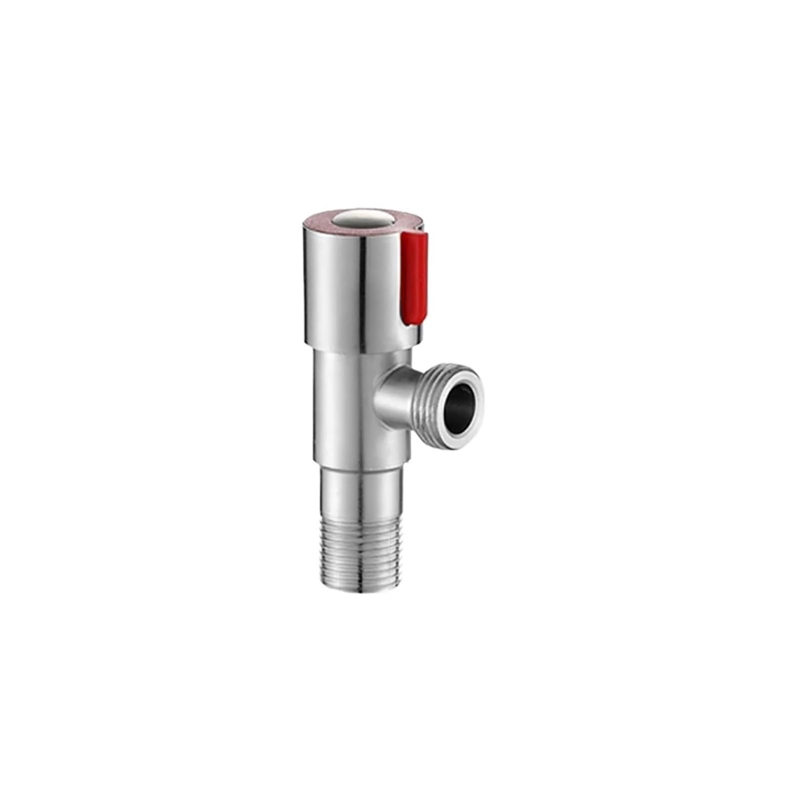 Dymkie Red Stainless Steel Hot Cold Inlet Valve Toilet Filling Angle Valves Sink Basin Water Heater Faucet(Red)