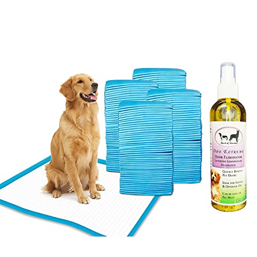Image of Patch & Marshall Pet Training Pads /Puppy Pee Training Pad & Dog Potty Training Pads /Suitable for Small to Large Breed Puppies Dogs (30 Pads + Odor Remover)