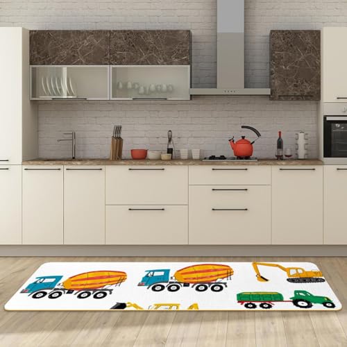 Alfombrillas de cocina de camiones con base absorbente para pasillo y hogar 3