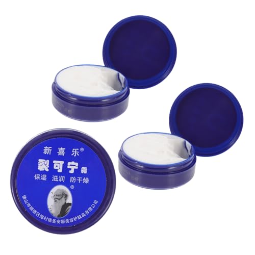 BELLIFFY 3 Piezas pomada para sabañones crema para piel seca crema de pies crema reparadora de humedad crema hidratante para pies crema de manos diaria crema para manos el plastico Blue