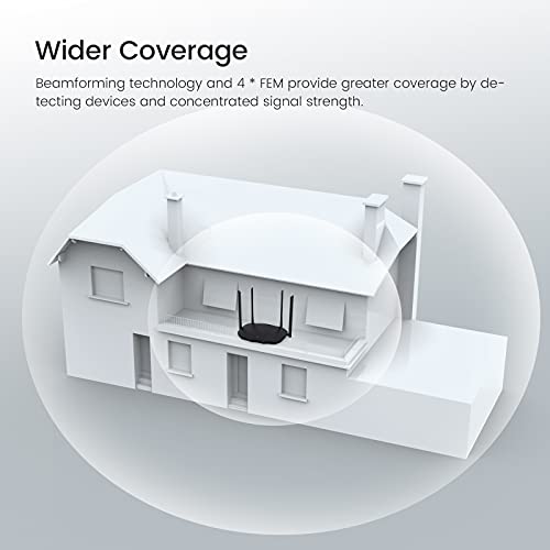 Router WiFi 6 AX3000 Smart WiFi, router Internet wireless Dual Band, router AX con 4 porte Gigabit, OFDMA+MU-MIMO, controllo parentale+telecomando, facile installazione app, IPV6 e WPA3, RX9 - Router - Immagine 5